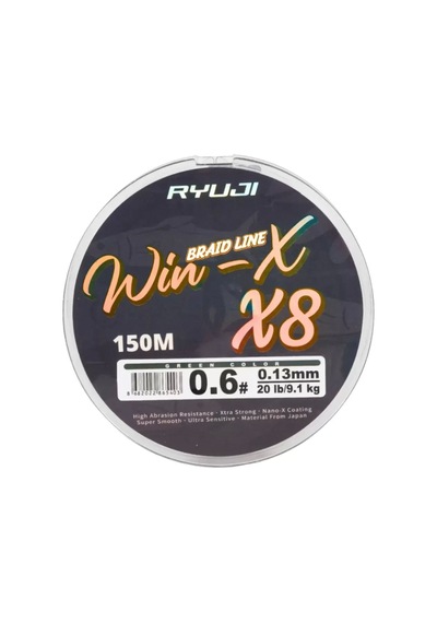 İp Örgü Misina - 8 Kat - Ryuji Winx X8 - 150mt - Yeşil - 0.13mm 31816607