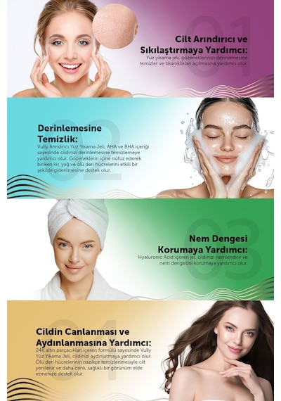 Vully 24K Altın Parçacıklı Gözenek Sıkılaştırıcı Yüz Temizleme Jeli 200 ML