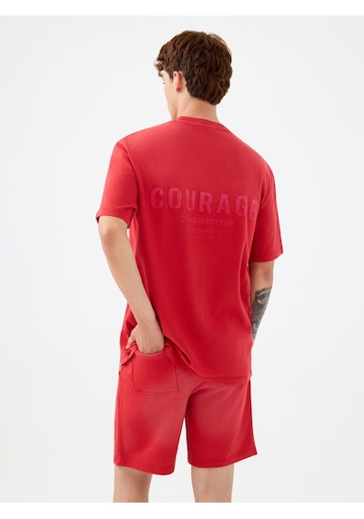 Relax Fit Erkek Tshirt K.kol Turuncu