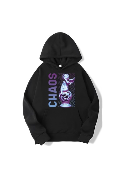 Brz Collection Unisex Oversize Nachtrap Hoodie-siyah Siyah