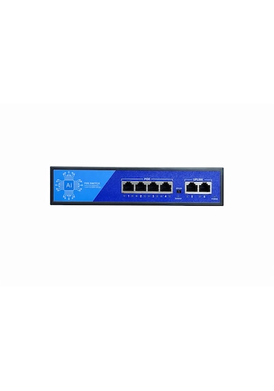 3dcool 3d-pse04 6 Port Kamera Poe Switch 4xpoe 2xuplink 65w 250mt