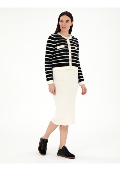 Pierre Cardin Kadın Siyah Hırka Triko 50296328-vr046 Siyah