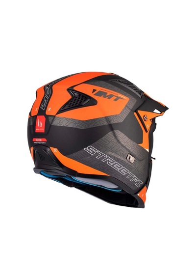 Mt Streetfighter Sv S Totem B4 Kask Siyah - Mat Turuncu