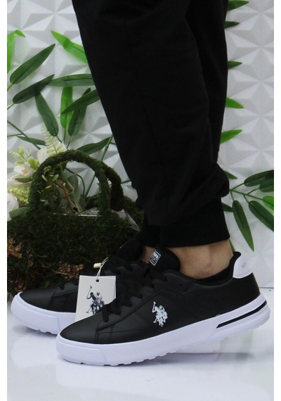 U.s. Polo Assn. Mango Siyah Beyaz Rahat Ürün Hafif Sneaker Erkek Ayakkabı 001