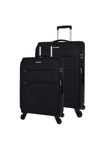 Pierre Cardin Ultra Light Hafif Lüx Kumaş 2'li Valiz Seti Büyük Boy - Orta Boy Siyah Pc4200 Siyah