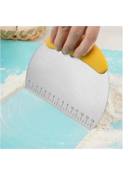 Paslanmaz Çelik Hamur Kesme Ve Şekillendirme Spatulası Gümüş