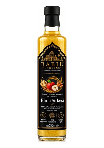 Babil Gardens Tarçın Karabiber Zerdeçal Ve Zencefilli Elma Sirkesi 250 Ml