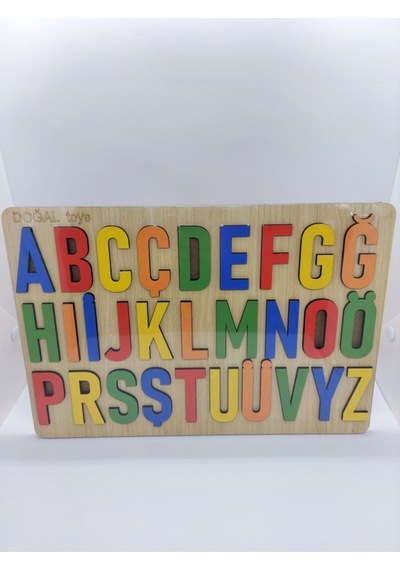 Türkçe Alfabe Blok Ahşap Puzzle Çocuk Erken Eğitici&eğlendirici