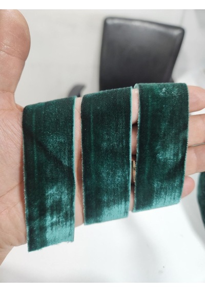 3cm Yılbası Yesili Kadıfe Kurdele Serıt