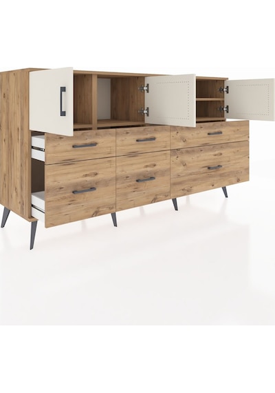 Hyperion Konsol 4 Raflı 6 Çekmeceli 4 Kapaklı 176x44x99 Çam-aytaş Çam-aytaşı/çam Hyperion Konsol 4 Raflı 6 Çekmeceli 4 Kapaklı 176x44x99 Çam-aytaş Çam-aytaşı/çam