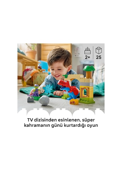 LEGO® DUPLO®│Marvel Dinozor Spidey-Rex, Yeşil Goblin’e Karşı 10463 -2 Yaş ve Üzeri Çocuklar için Yaratıcı Oyuncak Yapım Seti (25P)