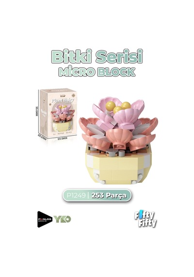Panlos Micro Block Bitki Serisi 1249 Çiçek Buketi 253 Parça Oyuncak Yapım Seti Ffp-1249