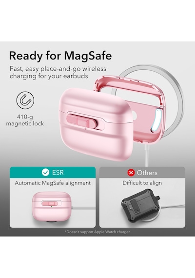 Apple AirPods Uyumlu Pro/pro 2 Halolock Magsafe Pulse Flicklock Kılıf Yeşil Yeşil