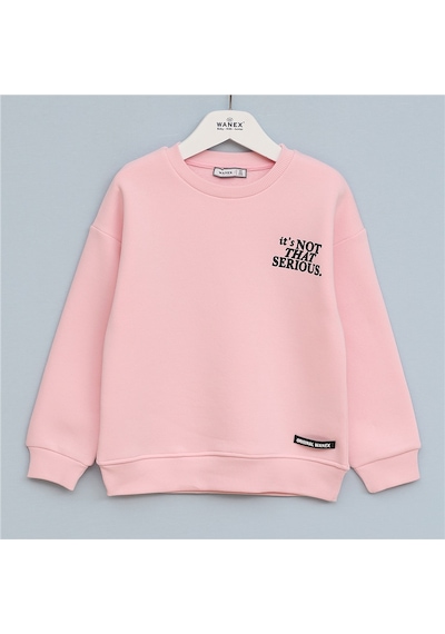 Wanex Kız Çocuk Uzun Kol Kalın Sweat - 32305 Pembe