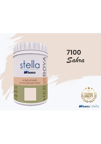 Bianca Stella Su Bazlı Saf Akrilik Boya 1 Litre Sahra