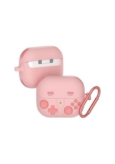 Adige Samsung Galaxy Buds3 Fe Uyumlu Kulaklık Kılıfı Silikon Oyun Figürlü Pembe Pembe