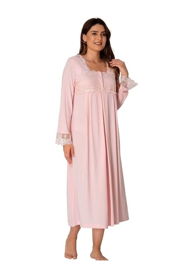 Kadın Pembe Hamile Lohusa Gecelik, L, Ef2404ef-86d0018319500 Açık Bej - Beyaz