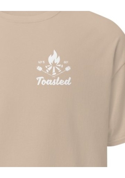 Wildstyle Toasted Kamp Ateşi Marshmallow Doğa Outdoor Baskılı Unisex Bisiklet Yaka Tişört Camel