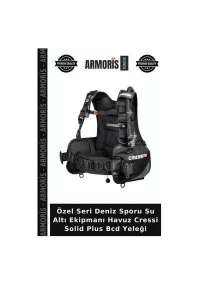 Özel Seri Deniz Sporu Su Altı Ekipmanı Havuz Cressi Solid Plus Bcd Yeleği Çok Renkli