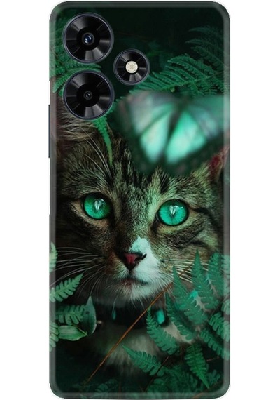Infinix Uyumlu Hot 30 Kılıf Resimli Desenli Baskılı Silikon Blue Butterflys 1350
