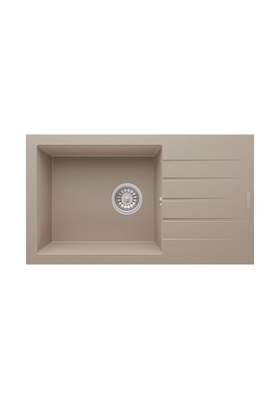 Real Stone P010 Assos 76 Xl Cappucino Granit Mutfak Eviyesi 76x43.5 Cm Cappuccino