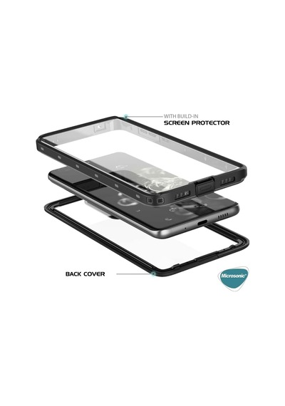 Samsung Galaxy S23 Plus İçin Kılıf Waterproof 360 Full Body Protective Siyah Galaxy S23 Plus İle Uyumlu Kılıf - Siyah