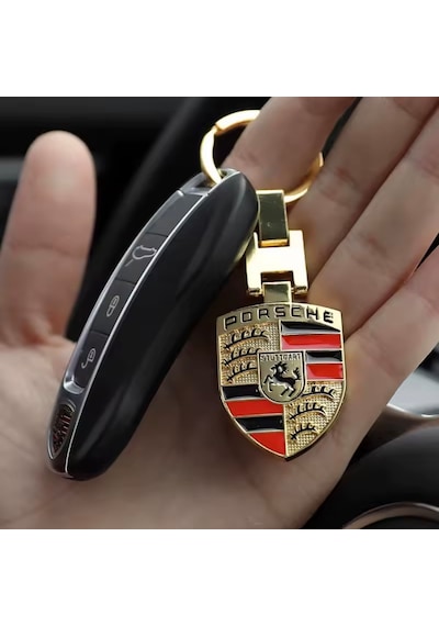 Metal Gold Premium Anahtarlık Pors Che Uyumlu Metal Anahtarlık