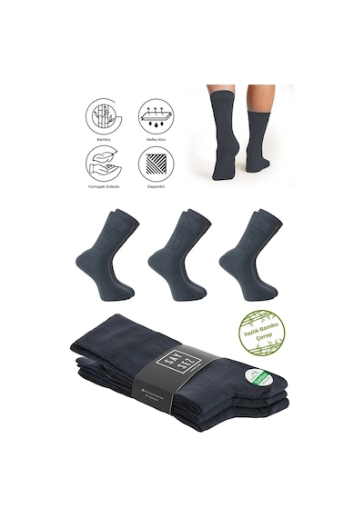 Saysez Bambu Erkek Soket Yazlık Uzun Düz Füme Çorap Dikişsiz Premium Paket 3'lü / Yıkamalı Soft Çorap Füme Saysez Bambu Erkek Soket Yazlık Uzun Düz Füme Çorap Dikişsiz Premium Paket 3'lü / Yıkamalı Soft Çorap Füme
