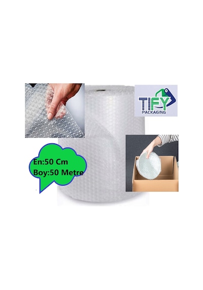 Balonlu Naylon Üç Katlı Eşya Koruma Ambalajı Pat Pat 50 CM x 50 M