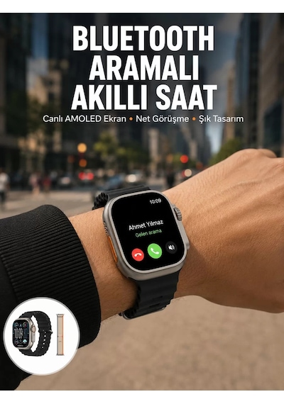 Akıllı Saat Kol Saati Android Ve İos Uyumlu Nabız Ölçer Sesli Asistan Yeni Nesil