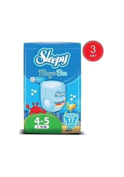 Sleepy Mayo Külot Bez 4-5 Numara Junior 3 x 17 Adet 3'lü