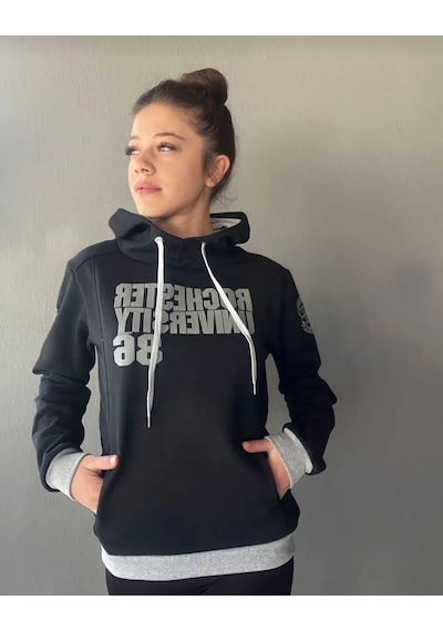 Kapşonlu Siyah Unisex Sweat Siyah