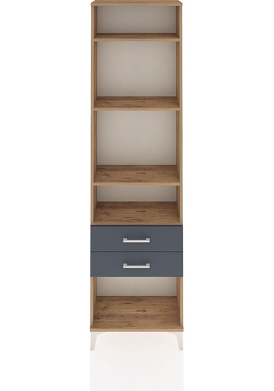 Arges Dolap 4 Raflı 2 Çekmeceli 60x30x221 Çam-antrasit Atlas Çam