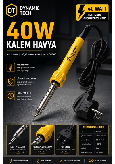 40w Profesyonel Lehim Makinesi Kalem Havya