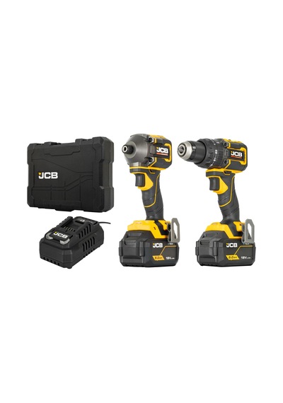 Jcb 18pcd75 Kömürsüz Darbeli Matkap 75 Nm + 18pıd230 Kömürsüz Darbeli Vidalama 230 Nm 18v - 2 X 5.0 Ah Li-ion Batarya
