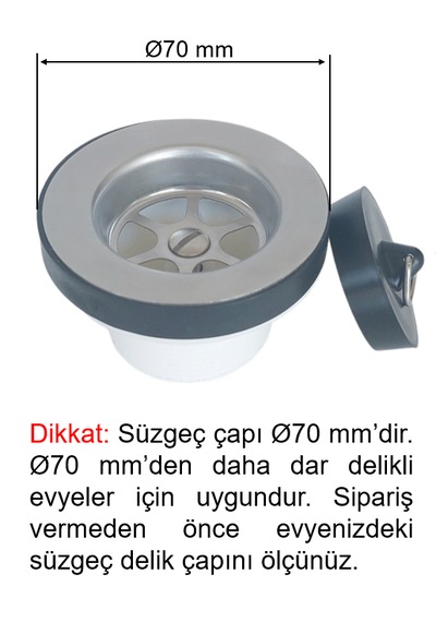 Dallmer yer kazandıran çift gözlü evye sifonu, süzgeçli, koku önleyici, dar delikli evyeler için