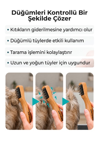 Artero Freddy 9 Bıçaklı Kedi Köpek Kıtık Kesici Tarak Düğüm Ve Keçe Açıcı Tırmık