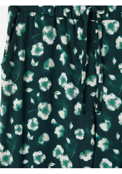 Lcw Dream Yeşil Beli Lastikli Çiçekli Kadın Pijama Altı