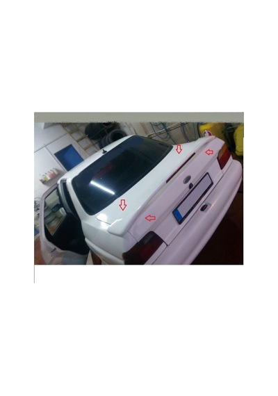 Ford Escort Uyumlu Bagaj Spoileri Fiberglass Boyasız