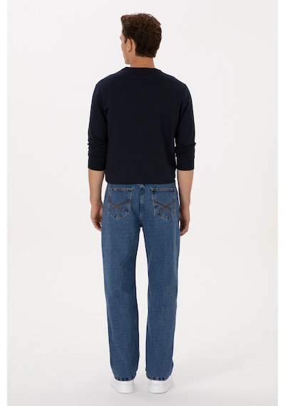 U.S. Polo Assn. Erkek Mavi Loose Fit Jean Pantolon 50316575-DN0022