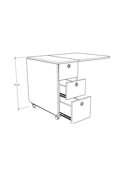 Asra Trend Raflı Modern Katlanır Mutfak Masası KM-09 %100 MDF 3 Çekmeceli Tekerlekli Servis Masası Akça Ağaç Asra Trend Raflı Modern Katlanır Mutfak Masası KM-09 %100 MDF 3 Çekmeceli Tekerlekli Servis Masası Akça Ağaç