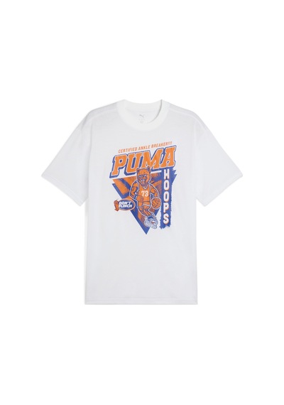 Puma Rival Rage 5 Erkek Beyaz Yuvarlak Yaka Tişört Beyaz