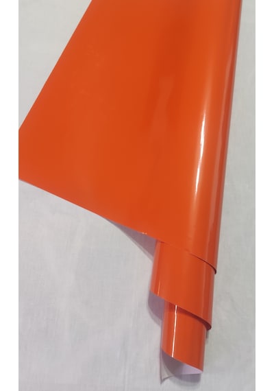 Turuncu Renk Dayanıklı Araç Motor Mobilya Folyosu 126cm X 30 Cm