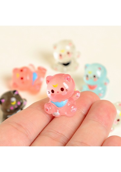 8 Adet Sailor Moon Ay Savaşçısı Luna Karanlıkta Parlayan Fosforlu Reçine Kedi Yavrusu Figürü Ay Sevimli Figür Trendy Yaratıcı Masaüstü Araba Torpido T