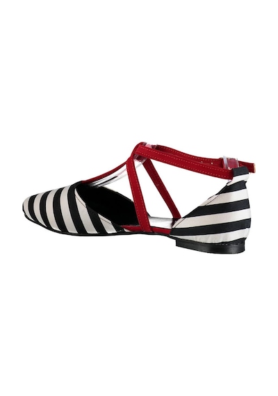 Fox Shoes Siyah/beyaz/kırmızı Kadın Babet D726537304 Siyah