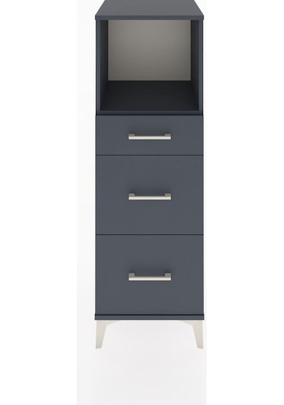 Hyperion Dolap Tek Raflı 3 Çekmeceli 44x44x134 Antrasit-antrasit Antrasit