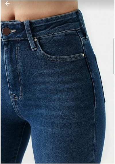 Lavajeans Lizza Kadın Mavi Yüksel Bel Dar Paça Skinny Likralı Kot Pantalon Mavi 6 Mavi