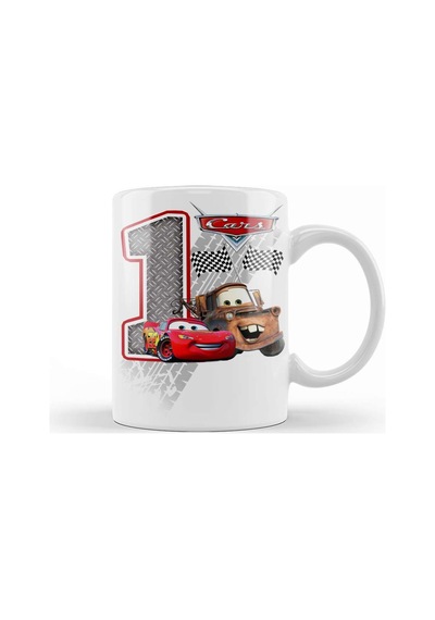 Şimşek Mcqueen 1 Bir Yaş Hediyesi Kupa Bardak Porselen Karışık