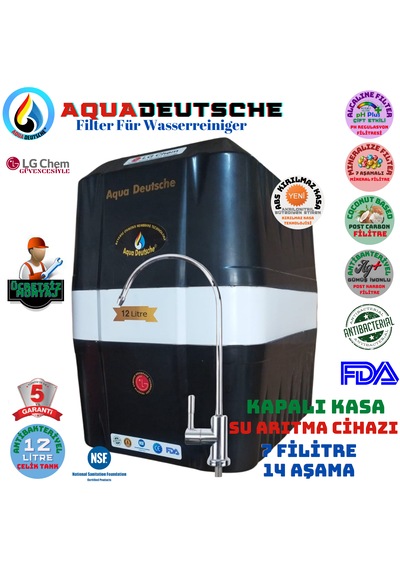 Aqua Deutsche Montaj Dahil 12 Lt. 7 Filtre 14 Aşama Su Arıtma Cih