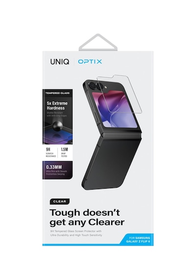 Samsung Galaxy Uyumlu Z Flip 6 Ekran Koruyucu Optix Vivid Serisi 9h Temperli Cam Kolay Kurulum